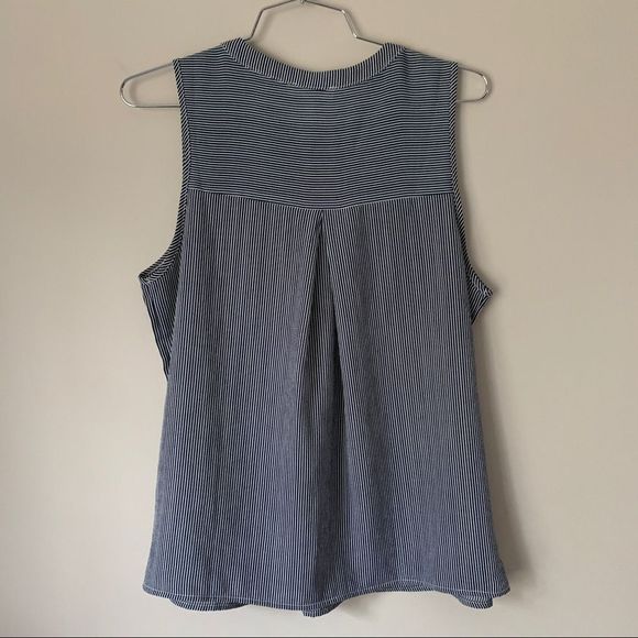 Striped Monteau Sleeveless Top Size Large - Picture 3 of 6